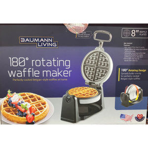 Baumann Waffle Maker 180 degrees Rotating 8 inches