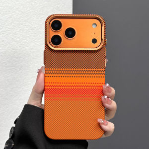 Colorful Carbon Relief Case for iPhone 17 Pro Max Camera Lens Protection Hard PC Phone Cover Fashion Korean Style Shell