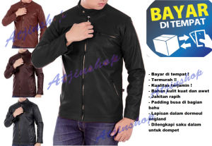 Foratjin - Jaket Semi Kulit Garut Kombinasi 4 Model Biker Macho