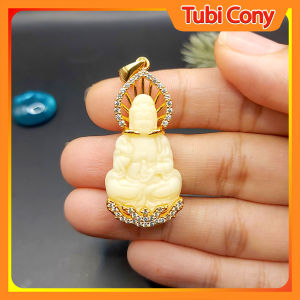 Mặt Dây Chuyền Phật Quan Âm Xanh or Trắng Trái Ngà M288 - 140 - KT - Tubi Cony