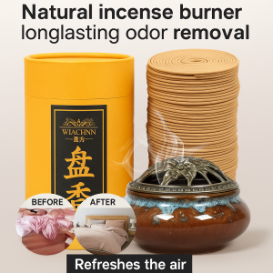 Mosquito Coil Lamp with Natural Spice Incense for Long Lasting Harmless Deodorizing Fragrance
