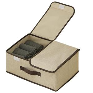 Extra Large Foldable Fabric Clothes Organizers Multi Compartment Design With Sturdy Cover Home Storage Solution