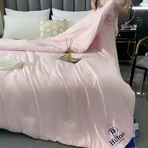 LZD Hilton Ho Silk Quilt Mulberry Silk Spring and Autumn Winter Duvet Letters Quilt Group Purchase Gift Quilt Summer Quilt