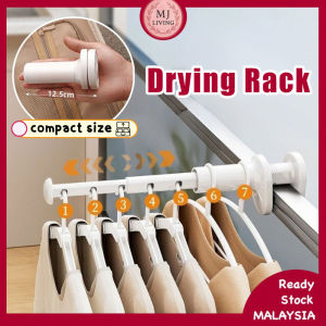 Retractable Hanger Folding Clothes Drying Rack Punch-Free Hanging Rack Adjustable Penyangkut Baju Rak Pengering 伸缩衣架