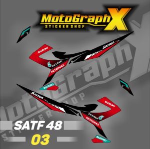 Striping satria fu / Fu 150 new facelift variasi stiker lis motor satf 48