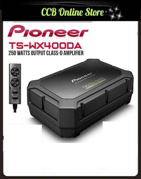 PIONEER TS-WX400DA Class D Active Subwoofer with Digital Bass Control for Deep and Dynamic Bass (250W) 2 Freely Selectable Bass Modes, Black, 300 x 100 x 200 mm