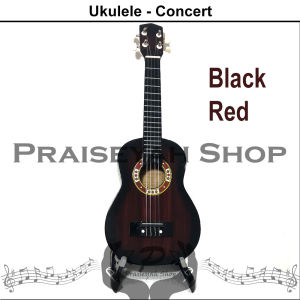 Gitar Ukulele Ukuran Concert Kentrung Warna Black Red 4 Senar