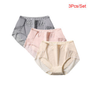 Sentexin 3/5Pcs Women Cotton Underwear Panties Lace Panties High Waist Hip Lifting Girls Briefs Comfort Underpants Female Lingerie M-XXL