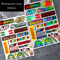 A4 Size Motorcycle Side Strip Bike Helmet Sticker Umbrella Corporation Resident Evil HRC OHLINS Decal Motorcycle Accessories. 
