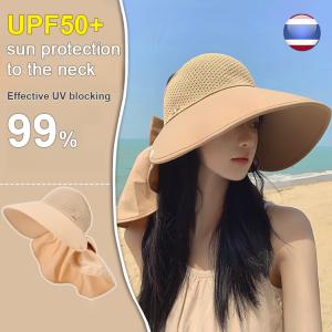 Sunscreen Face And Neck Hat Fashion Women Anti-UV Sunscreen Caps Wide Brim Hat
