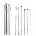 ears cleaning tools set 6 Pcs Portable Stainless Steel Earwax Removal Set Ear Wax Removal Tool Earwax Tool Kit. 
