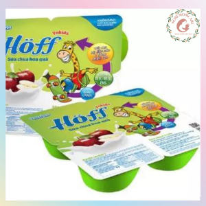Sữa chua trái cây công nghệ Đức Hoff trẻ em 55g x 4 hộp