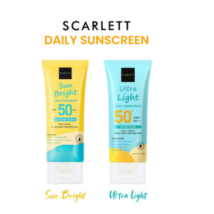 SCARLETT WHITENING Sunscreen Sun Bright Daily SPF 50PA++ || Ultra Light Daily Sunscreen SPF 50PA++ || Sunscreen Scarlett Original