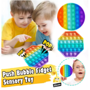ของเล่น Push Pop Bubble Sensory Fidget Toy สําหรับเล่นคลายเครียด ของเล่นบีบอัด เกมสมอง