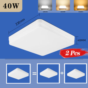 【🔥Big Sale🔥】CANMEIJIA Ultra Thin LED Ceiling Lights Square LED Panel Light 20W 30W 50W Ceiling Lamp AC 85-265V Cold/Neutral /Warm White High Lighting in Living Kitchen Lighting