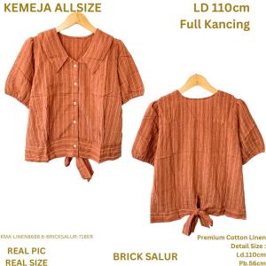 KEMEJA WANITA KEKINIAN KATUN ALLSIZE KOREAN STYLE LD.105CM /KEMEJA KANCING / KEMEJA KOTAK / KEMEJA BUSUI / KEMEJA KATUN SIZE M L XL