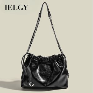 IELGY Chain Diamond Large-Capacity One-Shoulder Messenger Bucket Bag Female All-Ma