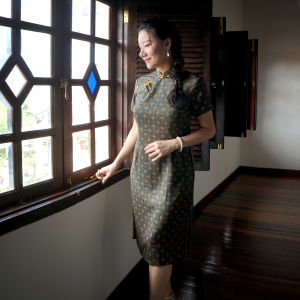 COCOONESE Short Sleeve Cheongsam - Oriental Lula