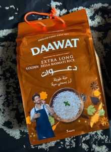Beras Basmati DAAWAT GOLDEN SELLA Extra Long Basati Rice - Berkah Karya Utama