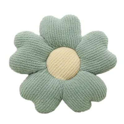 Flower Shape Plush Chair Pad Fluffy Chair Seat Cushion Full Filling Comfortable Office Sofa Living Room Decoration Pillow