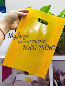 [MÀU VÀNG] - 1KG PE BÓNG DẼO DAI túi gói hàng bóng dai loại tốt