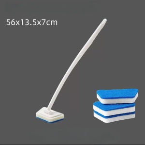 1set Long Handle Multi-functional Bathroom Wall and Floor CleaningSponge -Removable Brush for Bathtubs Ceramic Tiles and Hous