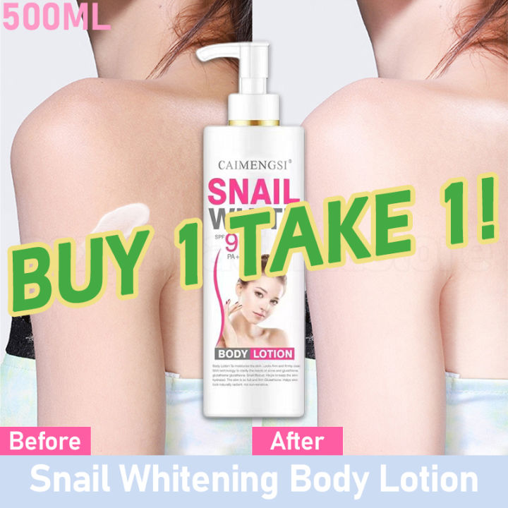 Buy Take 1】500ML Snail White Body Lotion with SPF 90+++ PA