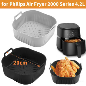 Khuôn Nồi Chiên Không Dầu Silicon 20Cm Cho Philips Nồi Chiên Không Dầu 2000 Series 4.2L NA229 Phụ Kiện Nồi Chiên Không Dầu Tái Sử Dụng Thay Vì Giấy Nướng 2026