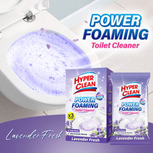 HYPERCLEAN 3 Packs Power Foaming Toilet Cleaner Toilet Bubble Removing Fresh and Odor - Fast-Foaming Powder (100Gx3 )