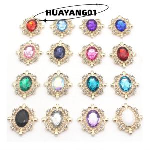 HUAYANG01 [HOT FASHION] 29x32mm Exquisite Alloy Rhinestone Buckle Bowknot Hair Accessories Material Accessories Wedding Invitation Decoration