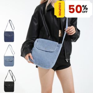ZEFAN 【COD】กระเป๋ายีนส์ผู้หญิงแฟชั่นใหม่ร้อยกระเป๋าสะพายไหล่เดินทางกระเป๋าสะพาย