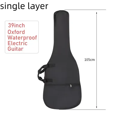 Electric Guitar Case Colorful Edge Gig Bag Double Straps Pad 10mm Cotton Thickening Soft Cover Waterproof Backpack