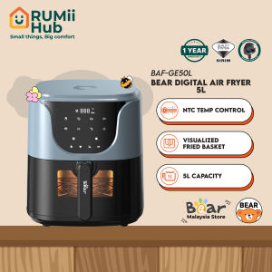 RUMii 🏠 Bear smart Air Fryer 5L Visual fryer large capacity Oven Deep Fryer Digital Touch Screen Easy Oil-Free Healthy cooking