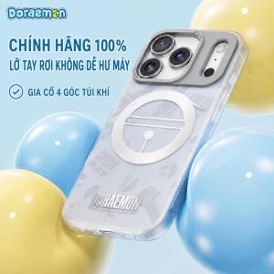 Bộ ốp lưng Doraemon cao cấp bảo vệ toàn diện chống sốc 4 góc chất liệu TPU PET cho iPhone 17 Pro Max RPC007