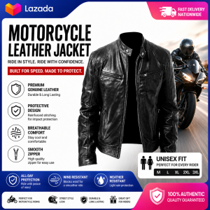 Mens Biker Leather Jacket Slim Fit Motorcycle Coat Windproof Casual Streetwear Zipper Jacket