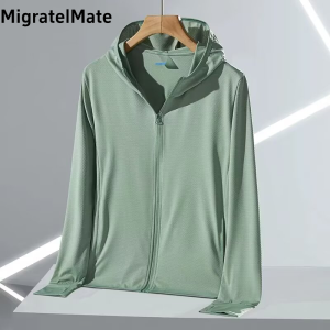 MigratelMate เสื้อกันแดดสำหรับผู้ชายและผู้หญิงฤดูร้อน ป้องกันรังสี UV