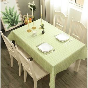 TERLARIS !! Taplak Meja Makan Waterproof Anti Air Kotak Besar Motif Garis Bahan Peva Premium Ukuran 137 x 180cm