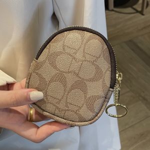 Retro Old Flower Print Influencer Coin Purse Female Mini Small Fashion Small Wallet Zipper Coin Short Wallet High-End Exquisite