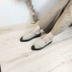 NATASHA - Sandal FlatFrom Mules Wanita Silang Super Empuk Dan Nyaman