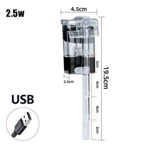 TOPOP Aquarium Hang-On Filter Fish Tank 6.8/6W Water Purification Circulation Waterfall Filter Pump Oil Skimmer Adjustable Flow Ultra Silent