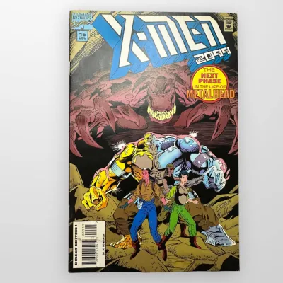 X Men 2099 15 Published Dec 1994 by Marvel comic book Written by John Francis Moore. Art and Cover by Ron Lim & Harry Candelario.