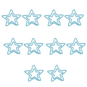 10 Pcs Decorative Paper Clips Creative Star Shape Paper Clip Bookmarks Funny Paperclips Planner Clips for Office Document