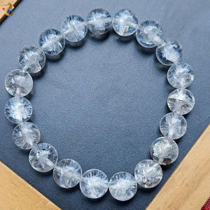 Collection Ceiling Grade Rare Clear Quartz Sparkling Snowflake Black Tourmaline Rutilated Bracelet