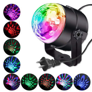 Angelila Mini RGB 3W Crystal Magic Ball Led Stage Lamp DJ KTV Disco Laser Light Bulb Multicolor+Remote Controller Bring More Romantic For your Life