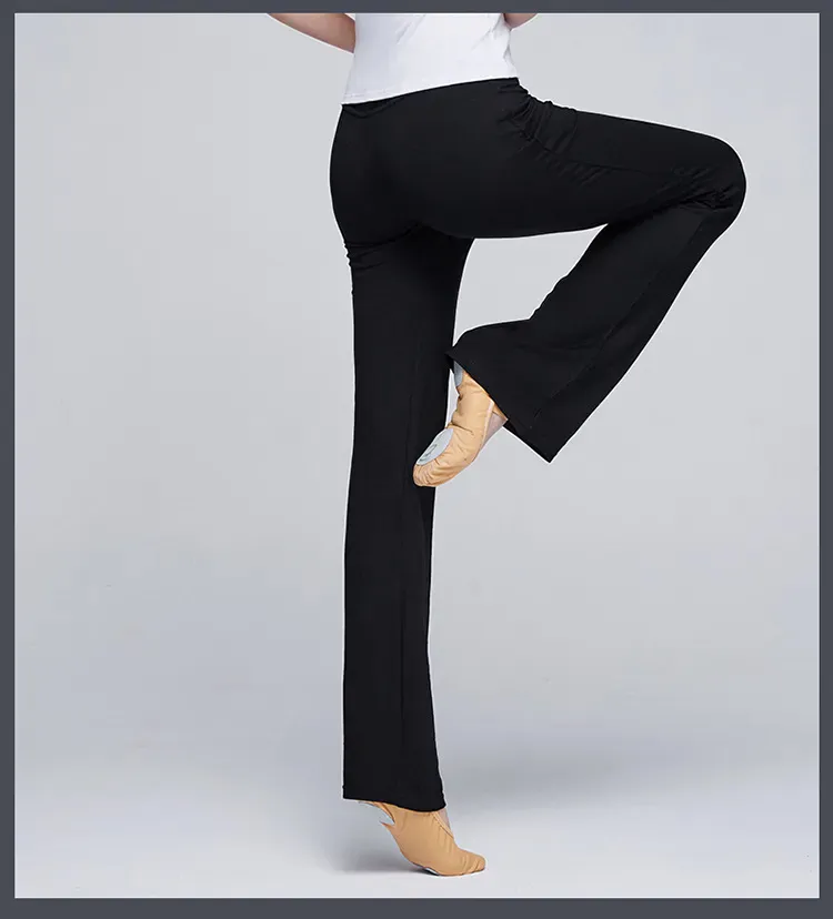 Ballet Dance Pants for Women Girls Modal Flare Long Trousers High