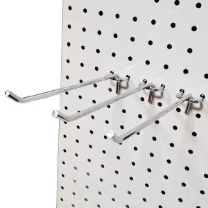 5Pcs Grid Wall Mesh Display Hooks Retail Shop Peg Goods Shelf Panel Pegboard Hooks Home Storage Hang Fits Workshop Hook Arm Rack