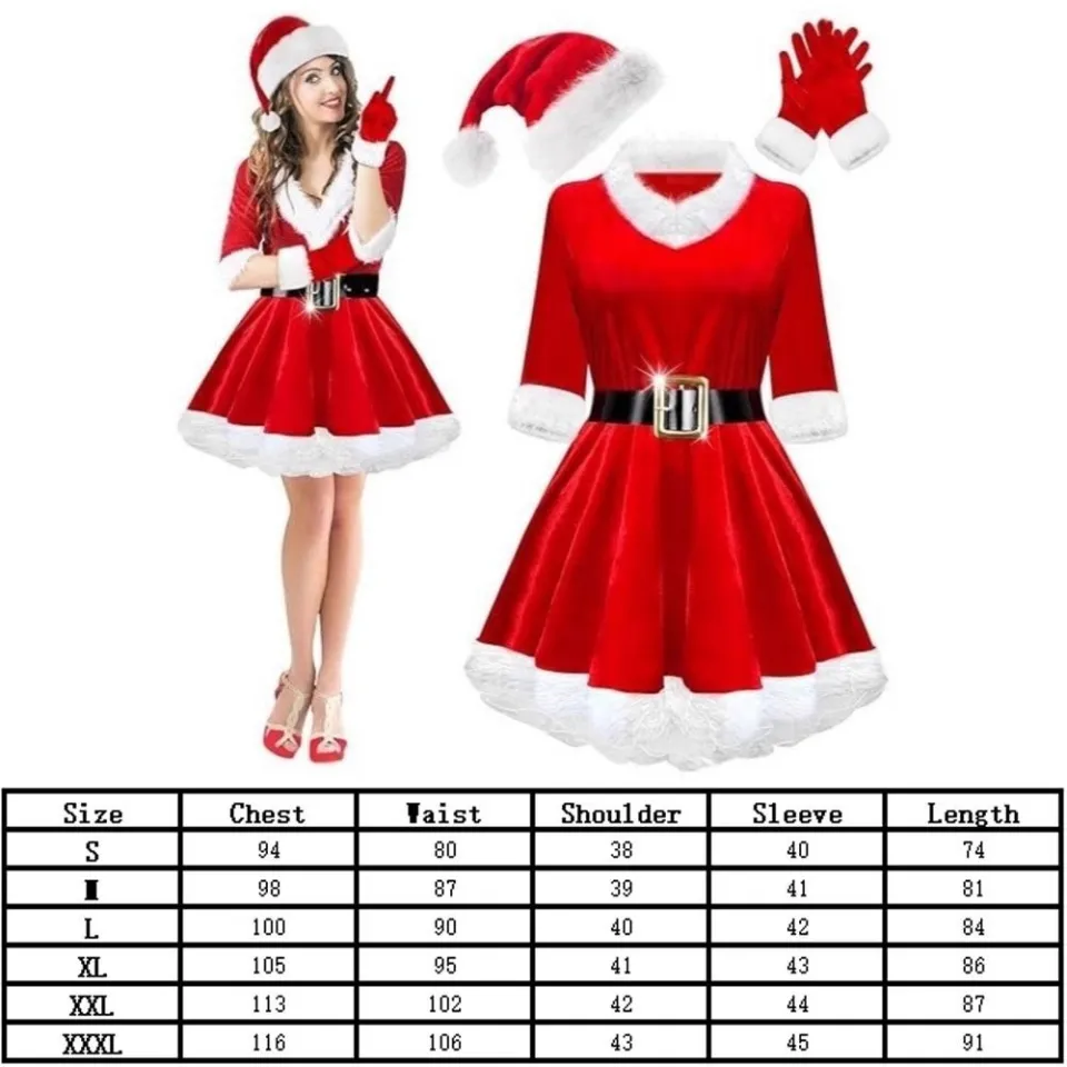 YANYAN Hoodie Women Christmas Fancy Party Dress Girl Fancy Dress Red Claus Dress  Xmas Suit Santa Outfits Christmas Cosplay Costumes Year | Lazada PH