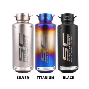 PMShop Universal SC Project Exhaust Muffler Tailpipe 36-51mm Motorcycle Exhaust Pipe Stainless Steel for Honda Yamaha Suzuki Kawasaki