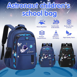 Reflective Kids Astronaut Backpack Load-reducing Backpack Waterproof Primary Schoolbag Large capacity – Orthopedic School Bag for Boys (Waterproof Primary Schoolbag/Book Bag)