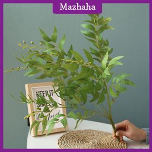 Mazhaha artificial leaves bouquet willow wedding backdrop faux foliage home decor